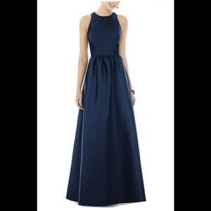 Alfred Sung Satin A-Line Gown